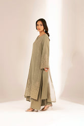 3 Piece Lawn Karandi Embroidered Suit (CS0297)